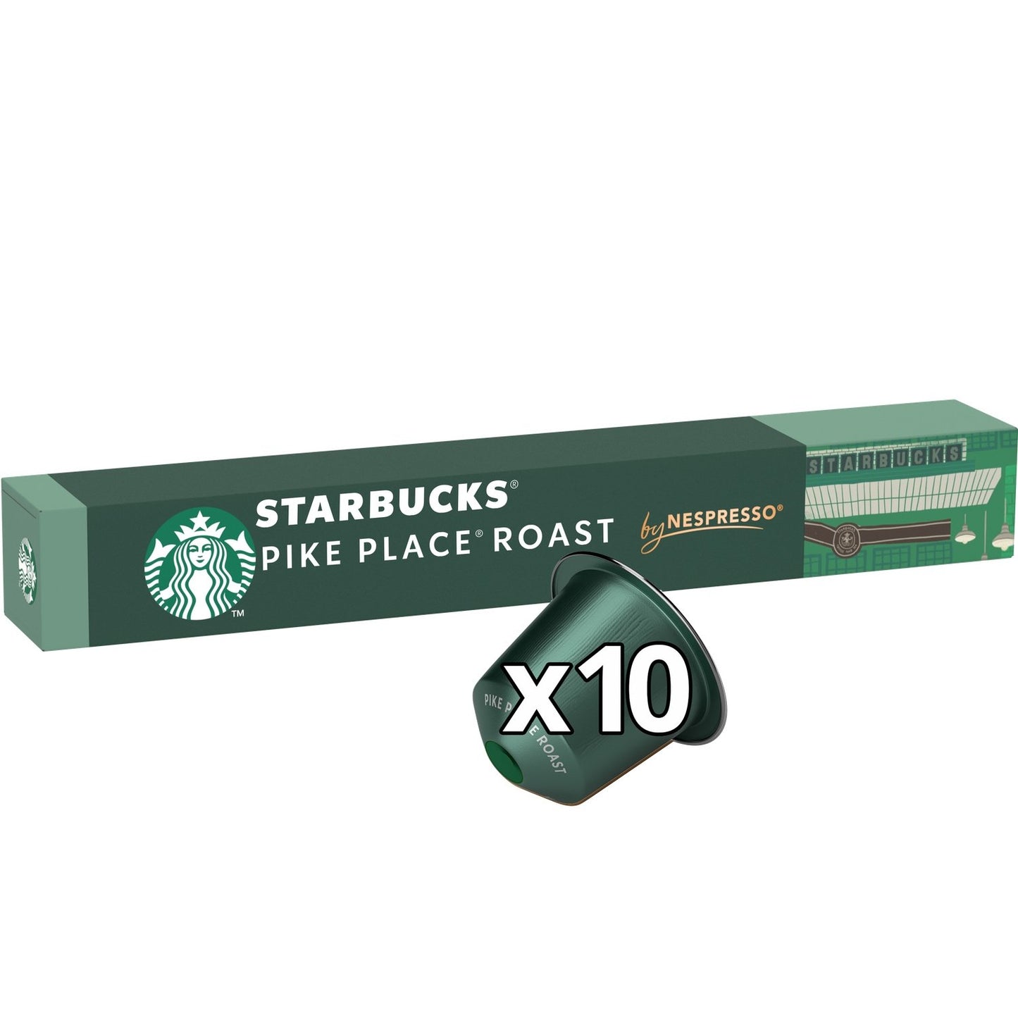 Nespresso-kompatible Kaffeekapseln Pike Place Roast Intensity 7 von Nespresso STARBUCKS