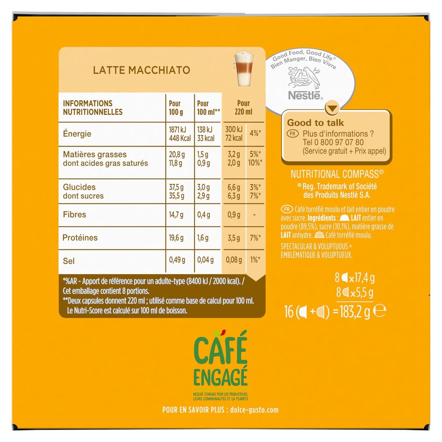 Milchkaffeekapseln Latte Macchiato NESCAFE DOLCE GUSTO