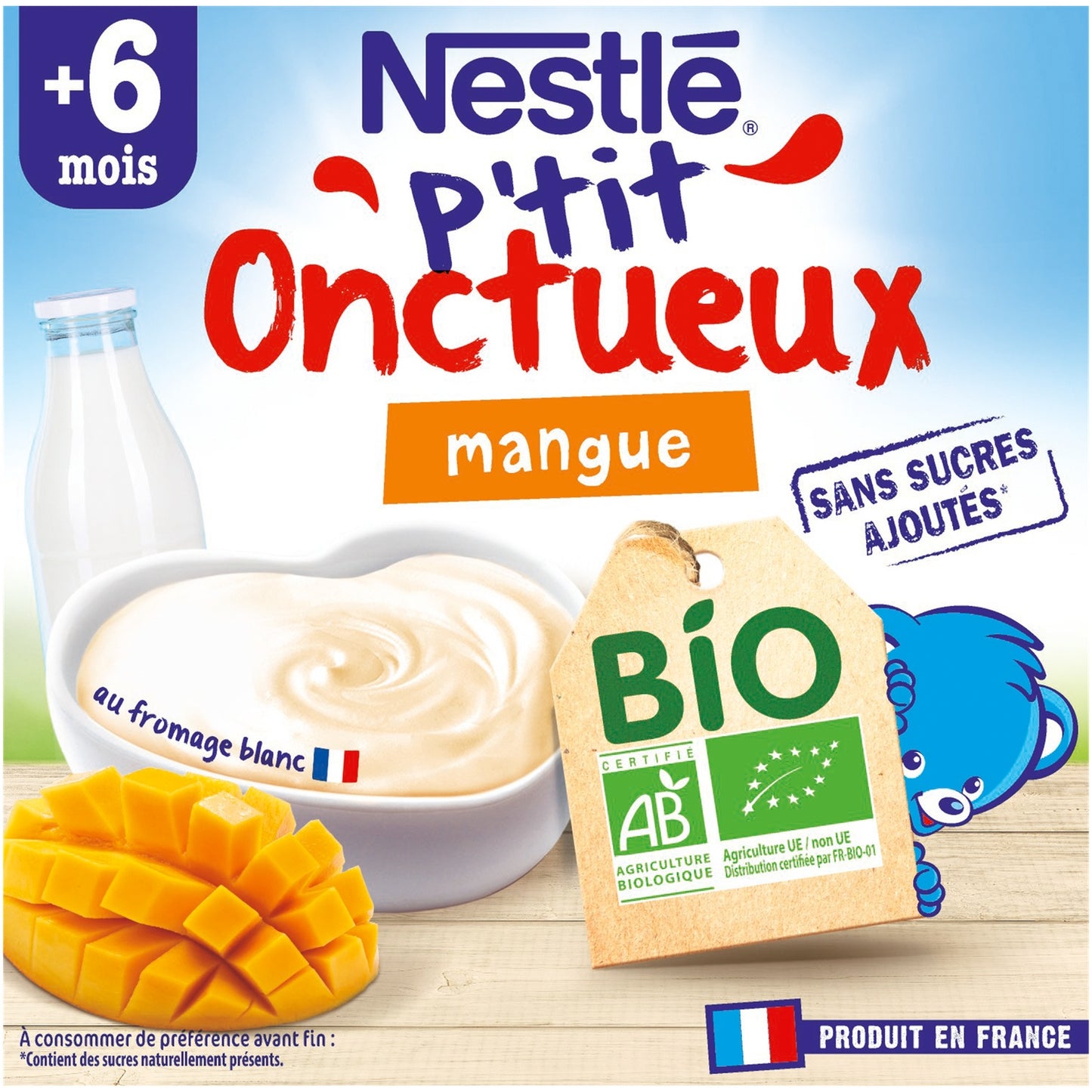 Dessert Bébé Dés 6mois, Mangue Bio NESTLE