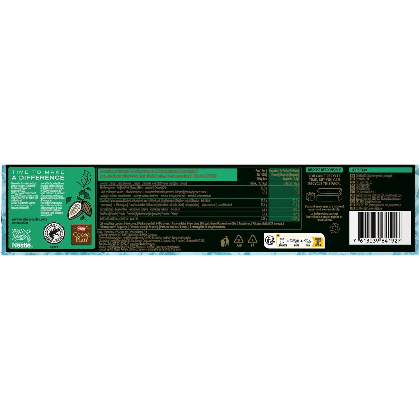 Dark Chocolate Filled with Mint Gin and Tonic Flavor AFTER EIGHT
