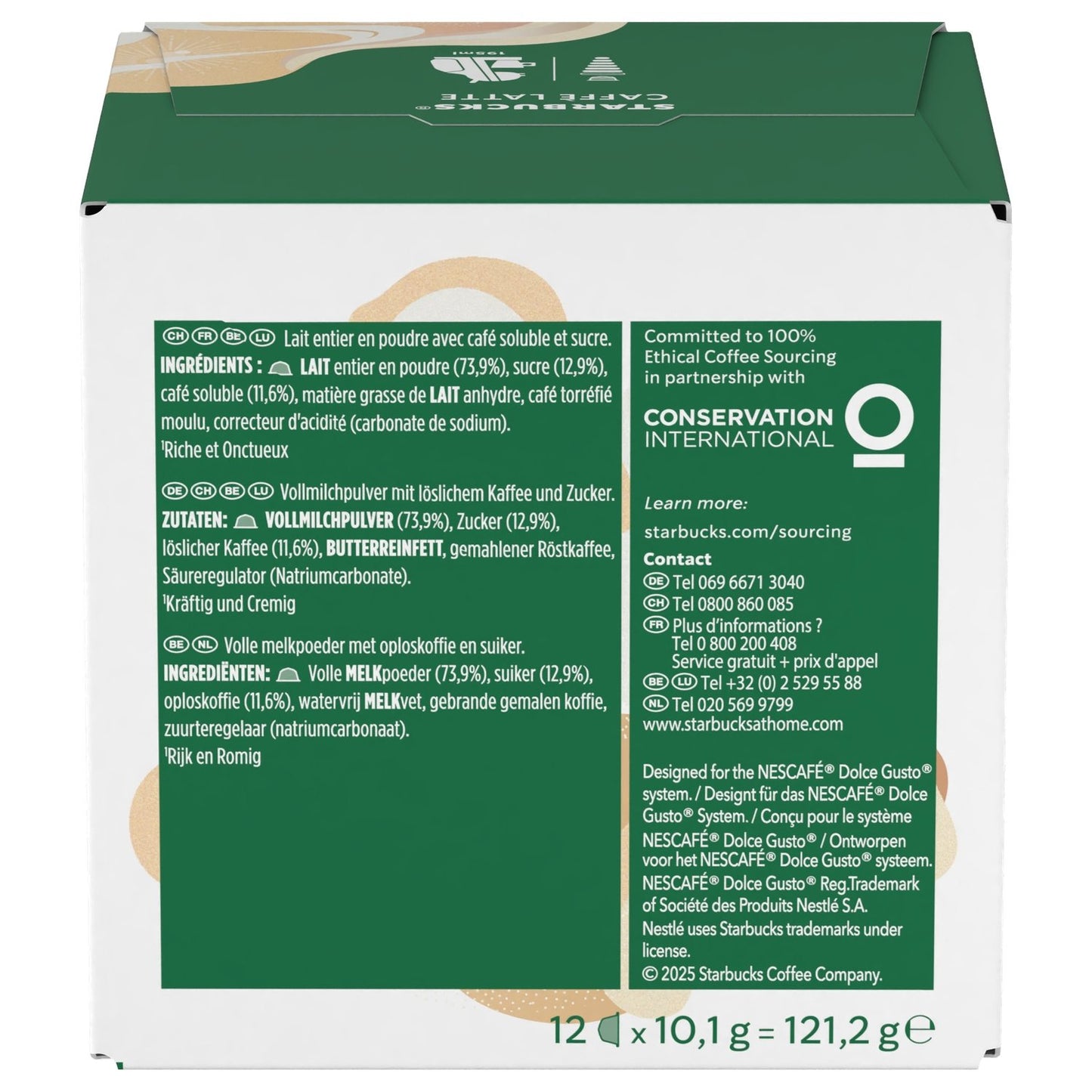 Coffee Capsules Caffe Latte Compatible Dolce Gusto STARBUCKS
