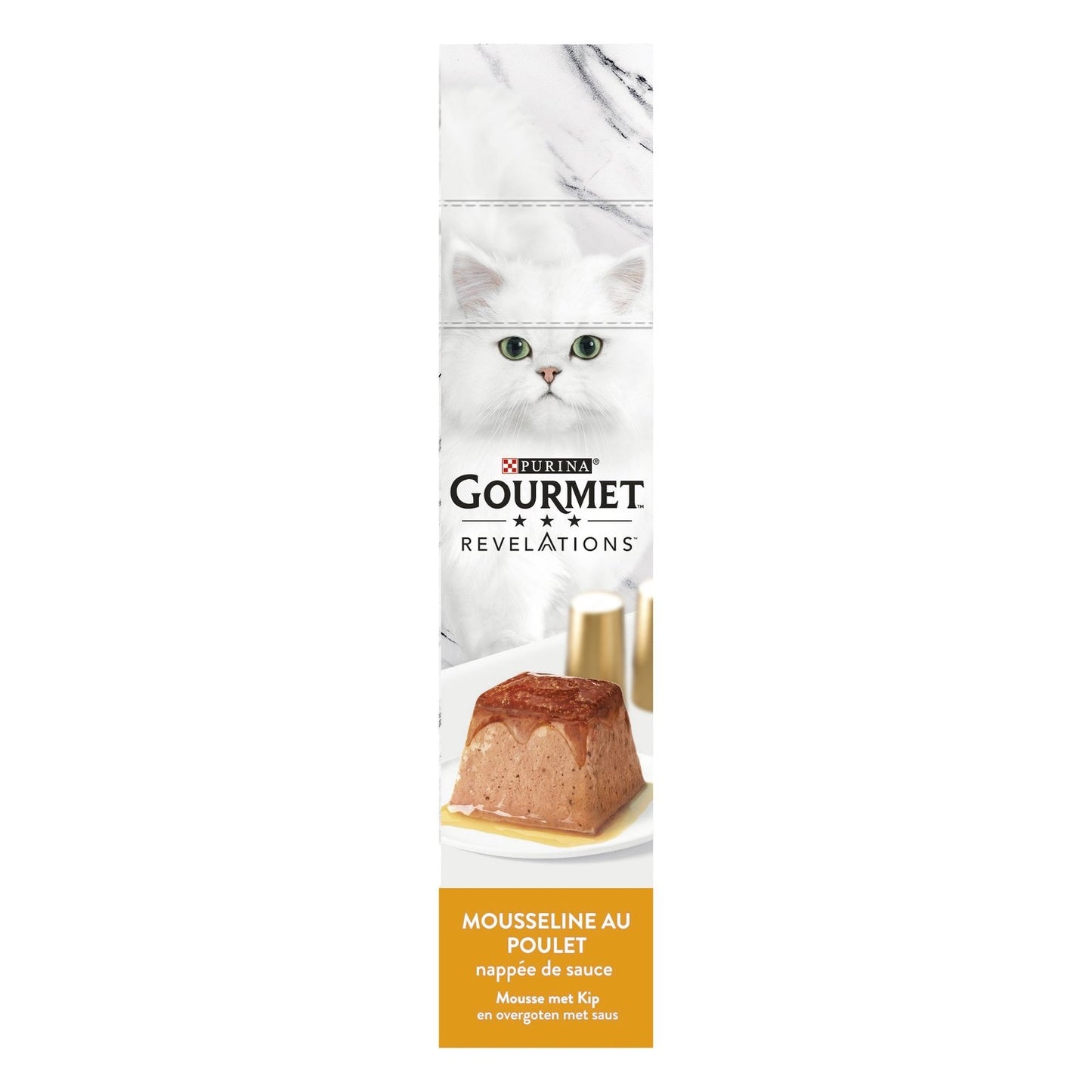 Pâtée pour Chat Adulte en Mousse Poulet Nappée Sauce Gourmet Revelations GOURMET