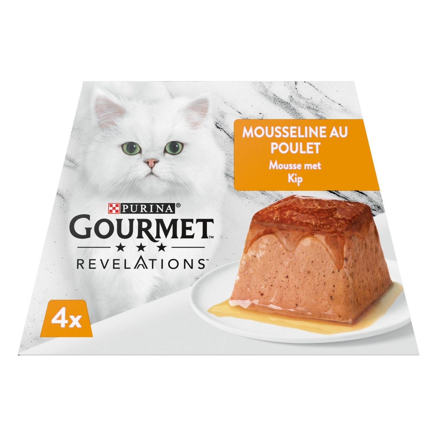 Pâtée pour Chat Adulte en Mousse Poulet Nappée Sauce Gourmet Revelations GOURMET