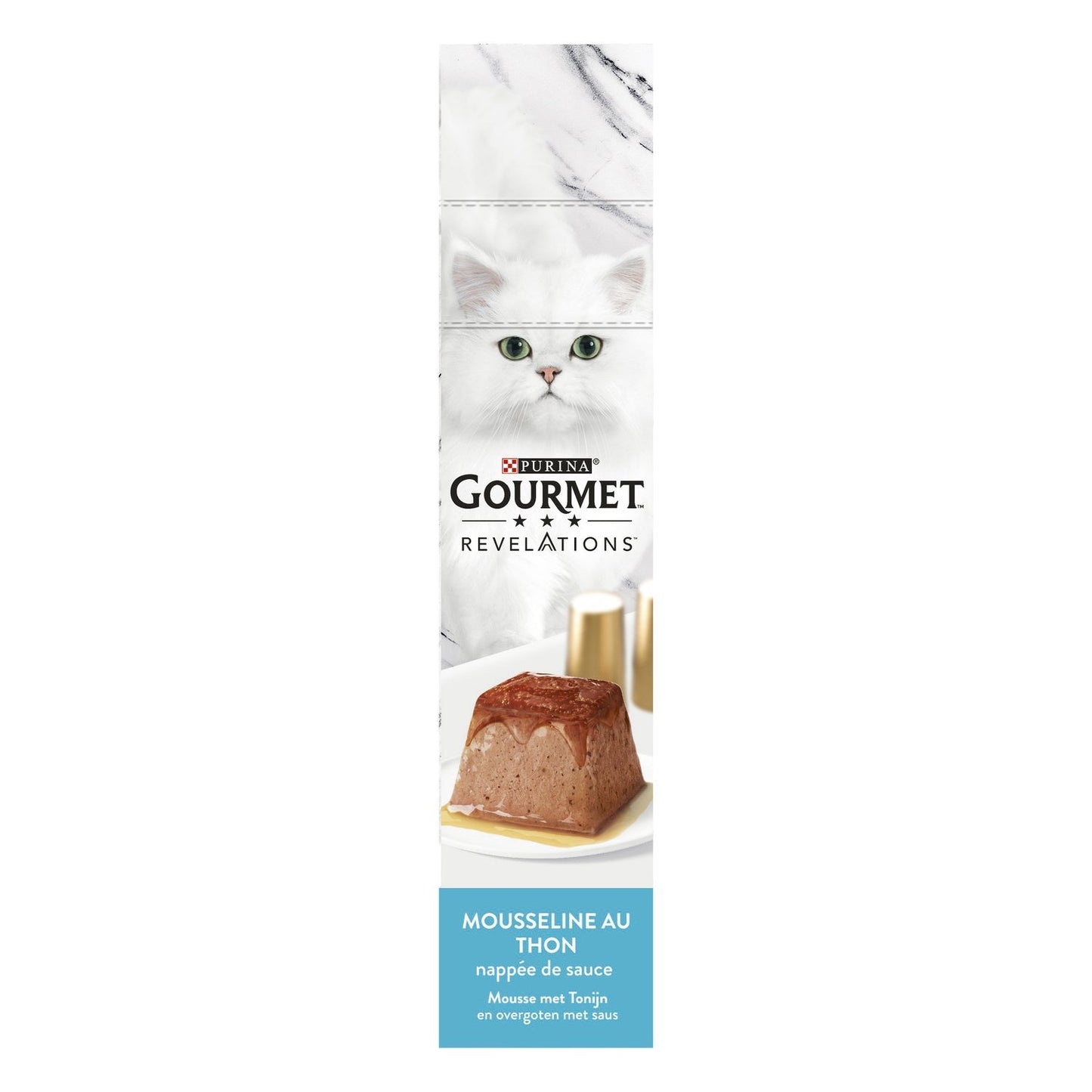 Pâtée pour Chat Adulte en Mousse Thon Nappée de Sauce Revelations GOURMET