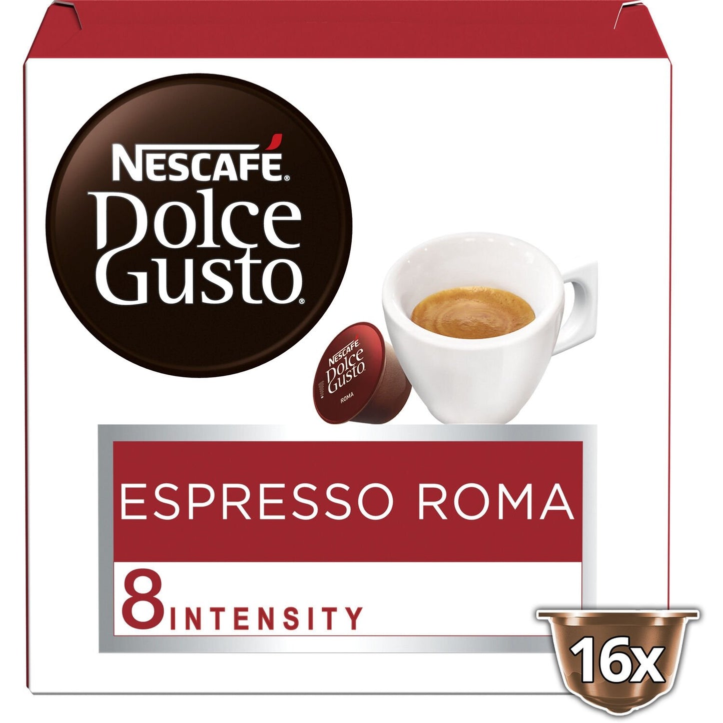 Café Capsules Espresso Roma Intensité 8 NESCAFE DOLCE GUSTO