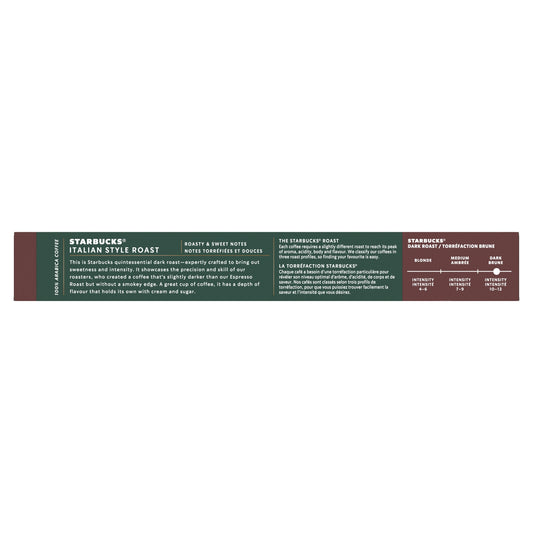 Café Capsules Espresso Italian Style Roast Intensité 11 Compatible Nespresso STARBUCKS