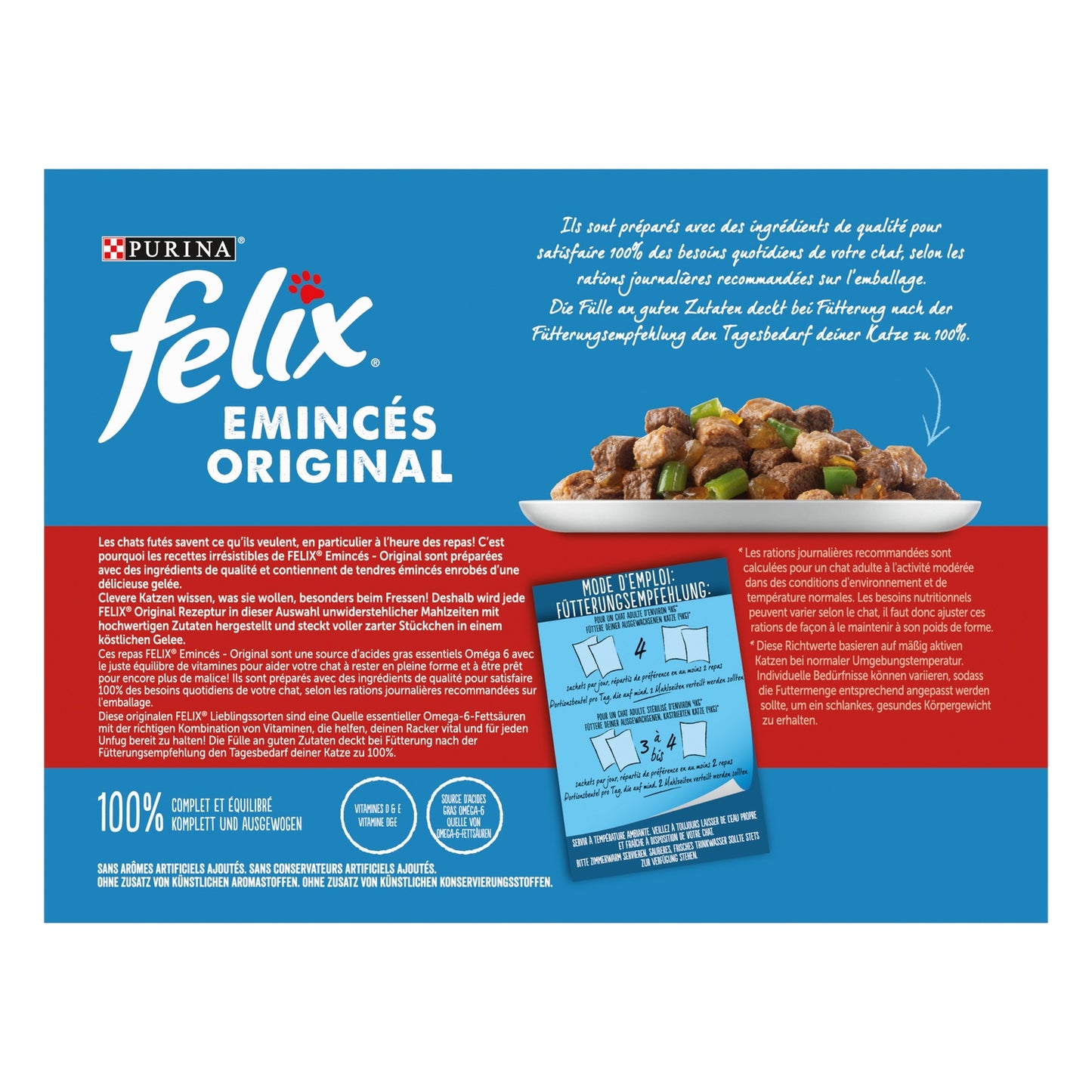 Pâtée pour Chat Adulte Emincés en Gelée Volaille Légumes FELIX