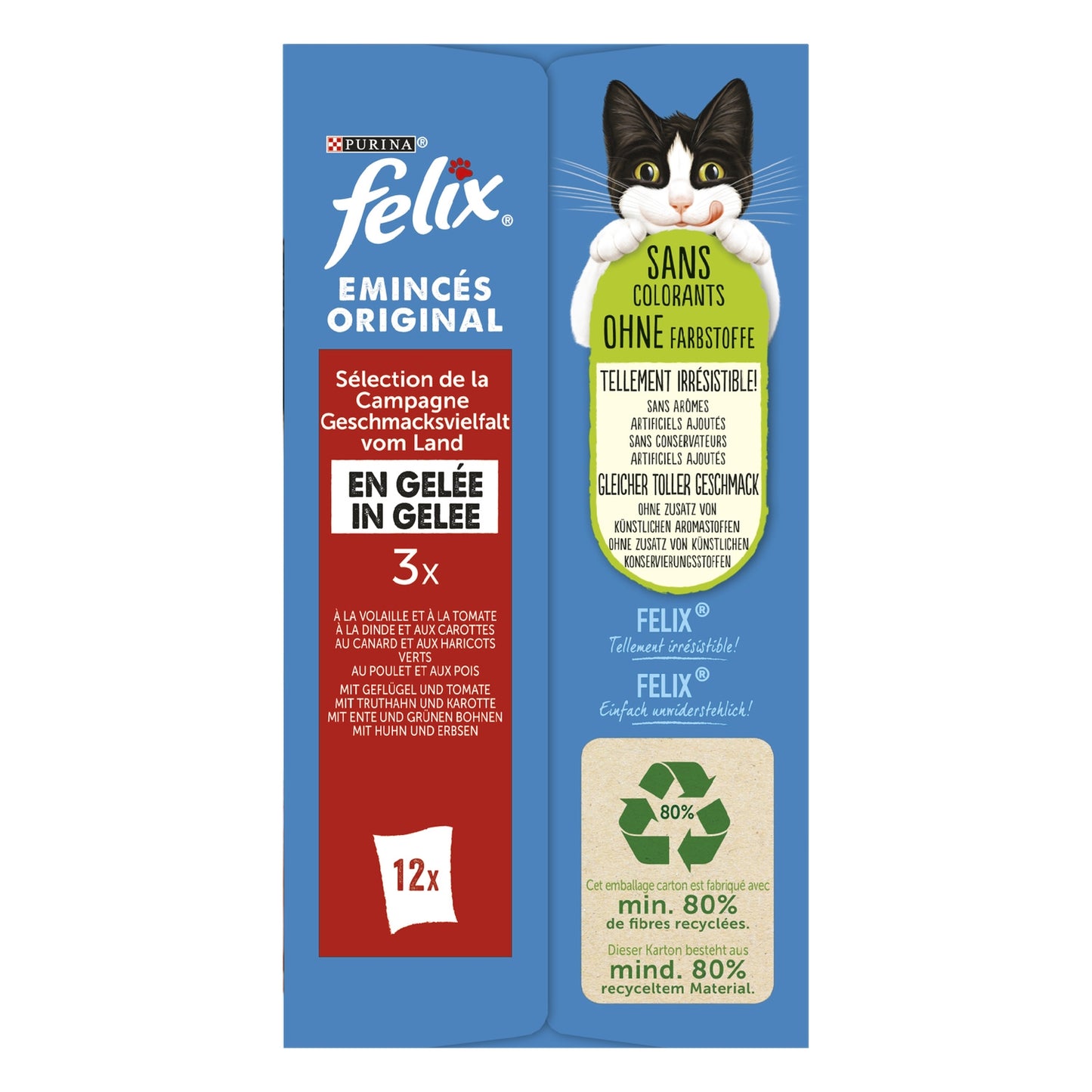 Felix Adult Cat Food with Sliced Poultry and Vegetables in Jelly