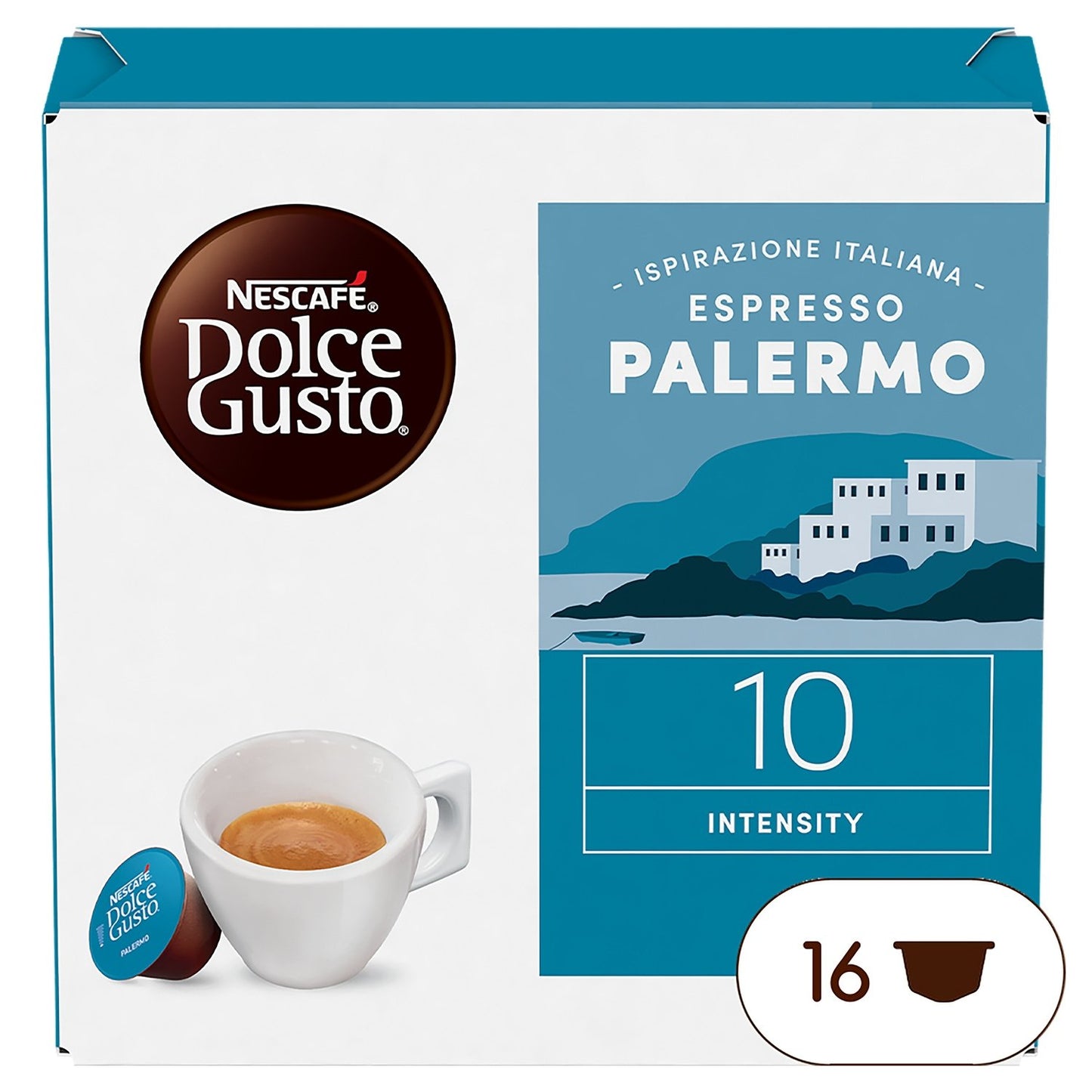 Café Capsules Compatible Dolce Gusto Espresso Palermo Intensité 10 NESCAFE DOLCE GUSTO