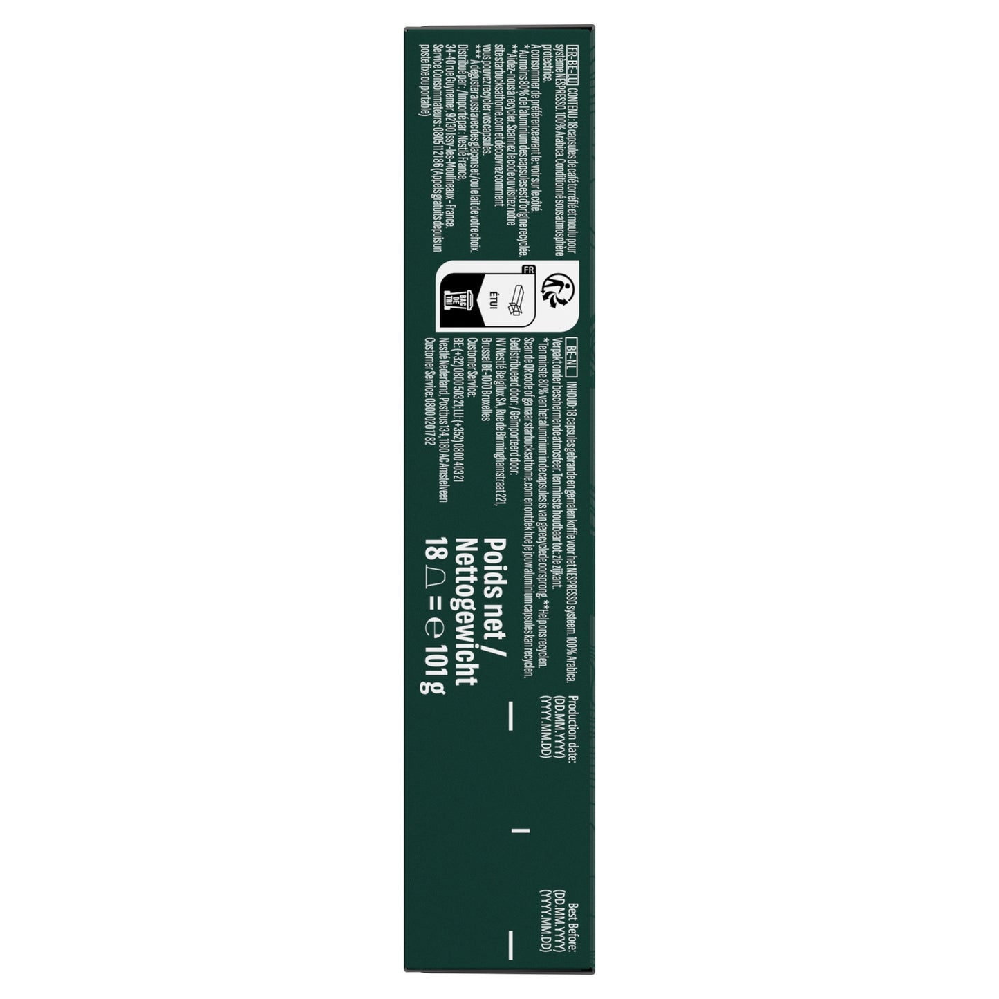 Café Capsules Compatible Nespresso Espresso Roast Intensité 11 By Nespresso STARBUCKS