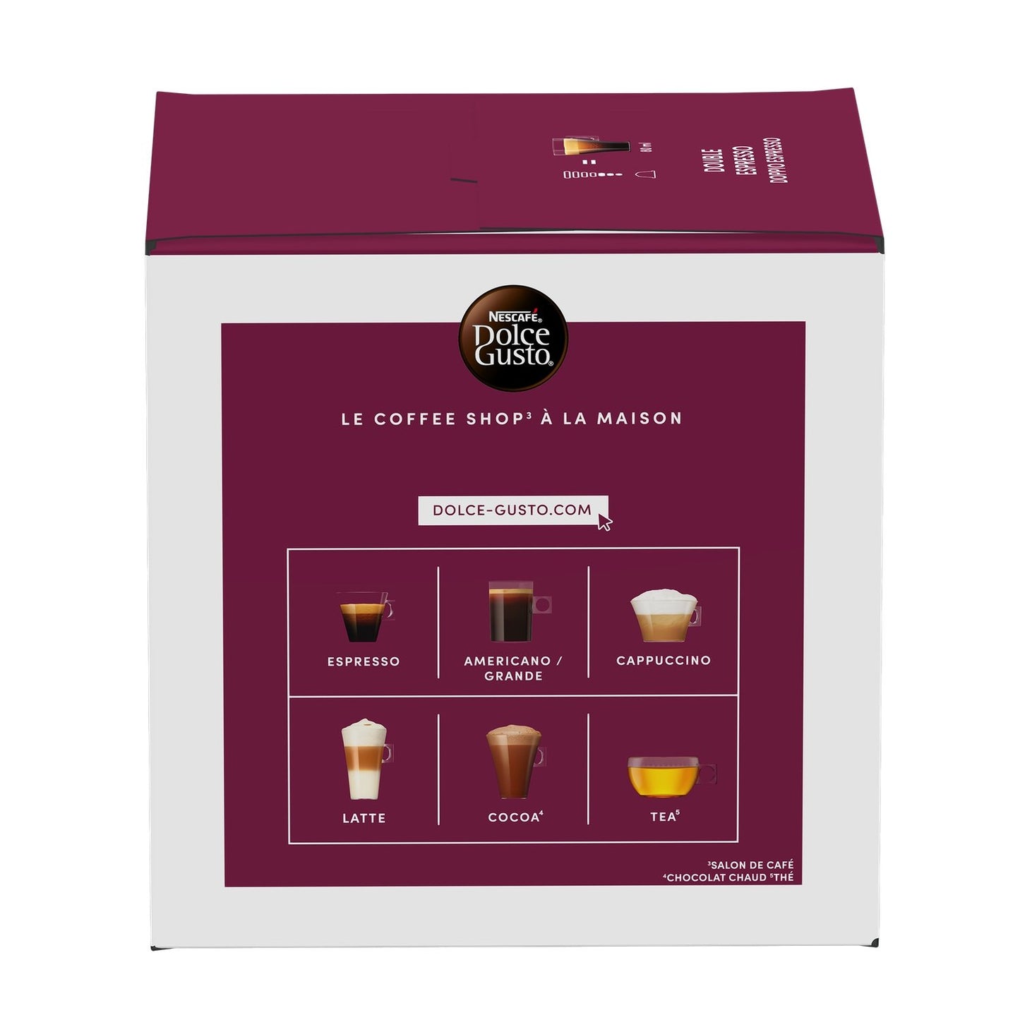 Café Capsules Double Espresso Intensité 10 NESCAFE DOLCE GUSTO