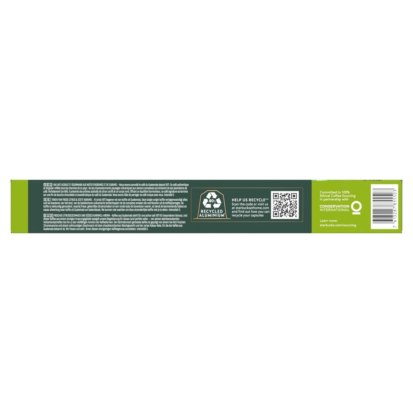 Nespresso Guatemala Compatible Coffee Capsules Intensity 5 By Nespresso STARBUCKS