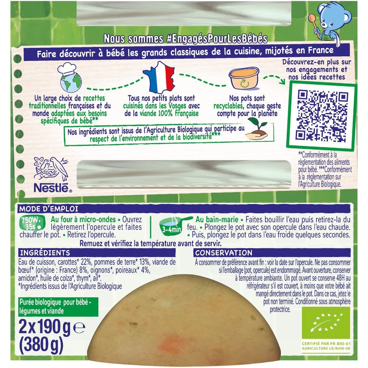 Baby Dish From 8 Months Organic Pot au Feu NESTLE