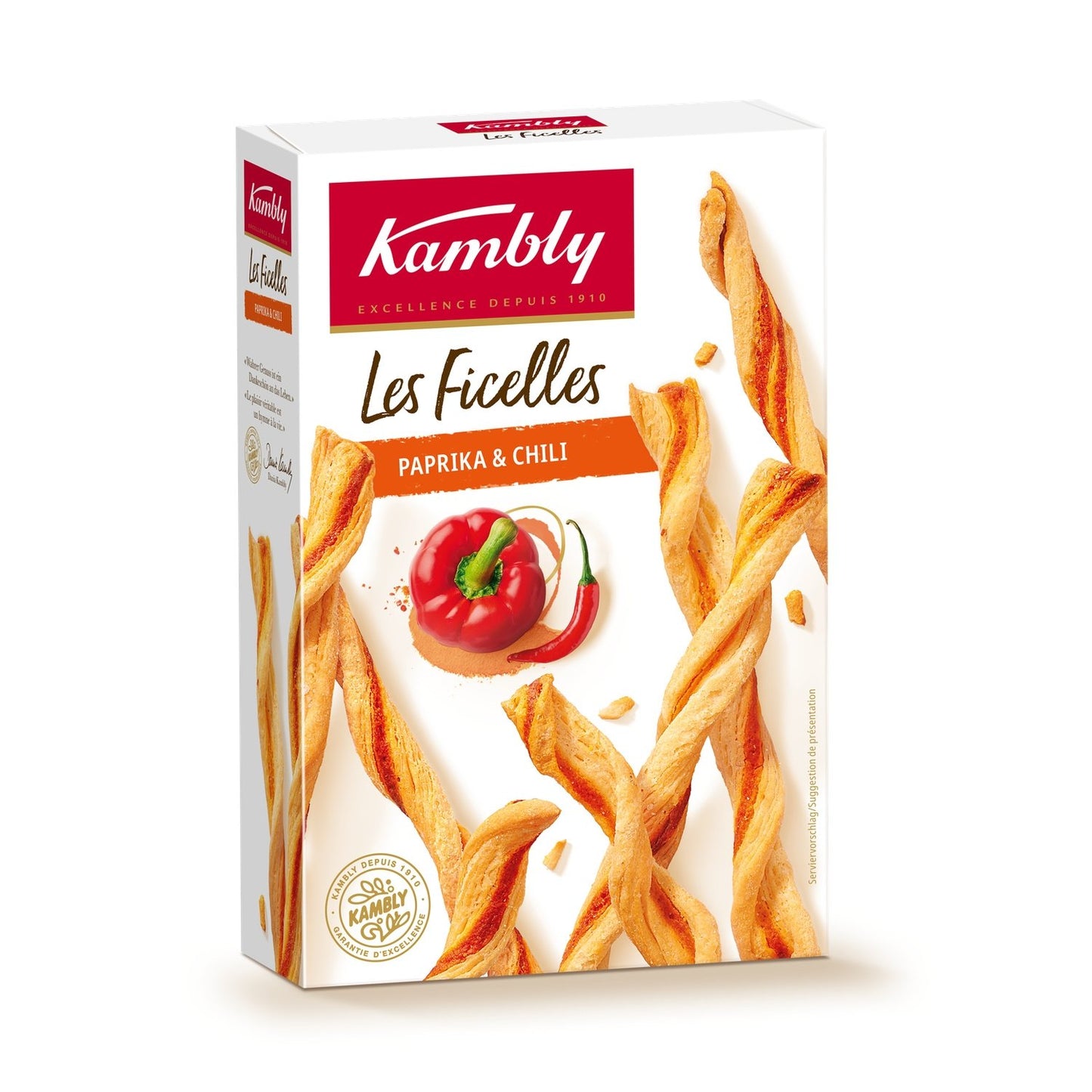 Ficelles Paprika Chili KAMBLY la boite de 100g