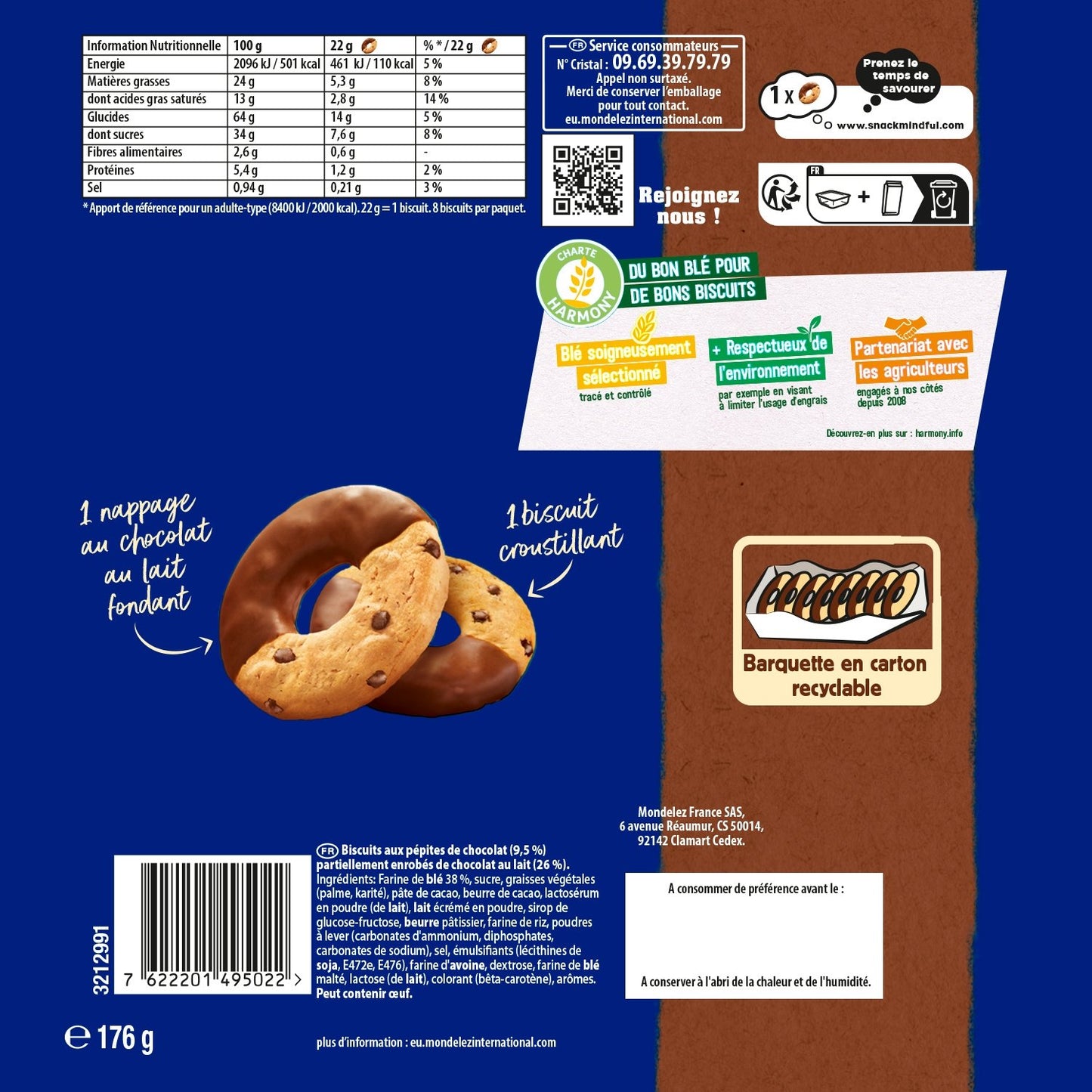 Cookies Extra Choco et Pépites de Chocolat Granola LU