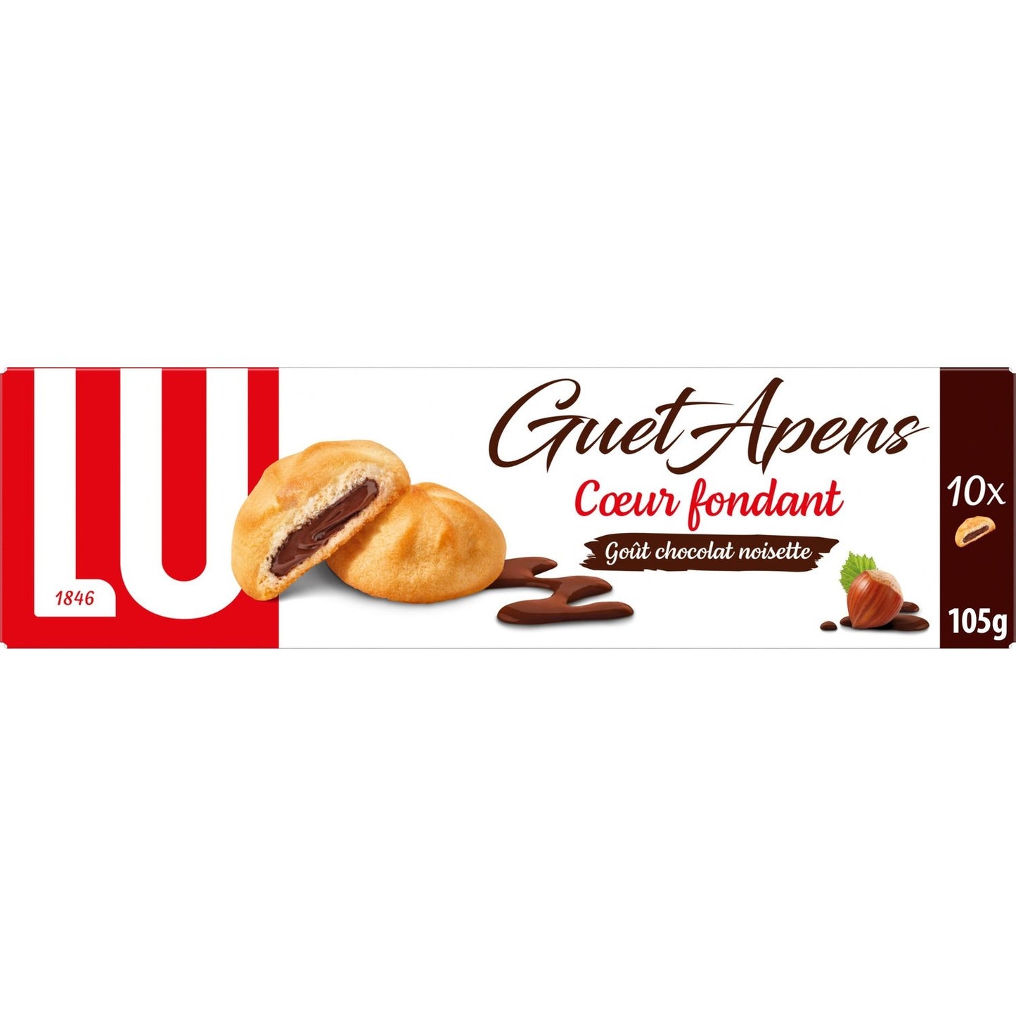 Guet Apens Schokoladen-Haselnuss-gefüllte Shortbread-Kekse LU
