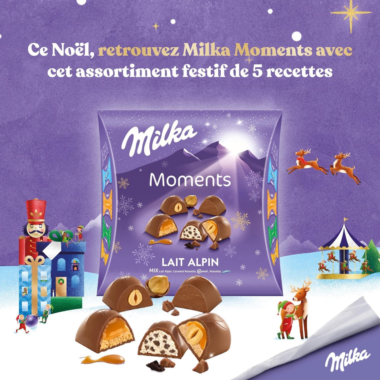 Assortiment de Chocolats au Lait Moments Lait Alpin MILKA
