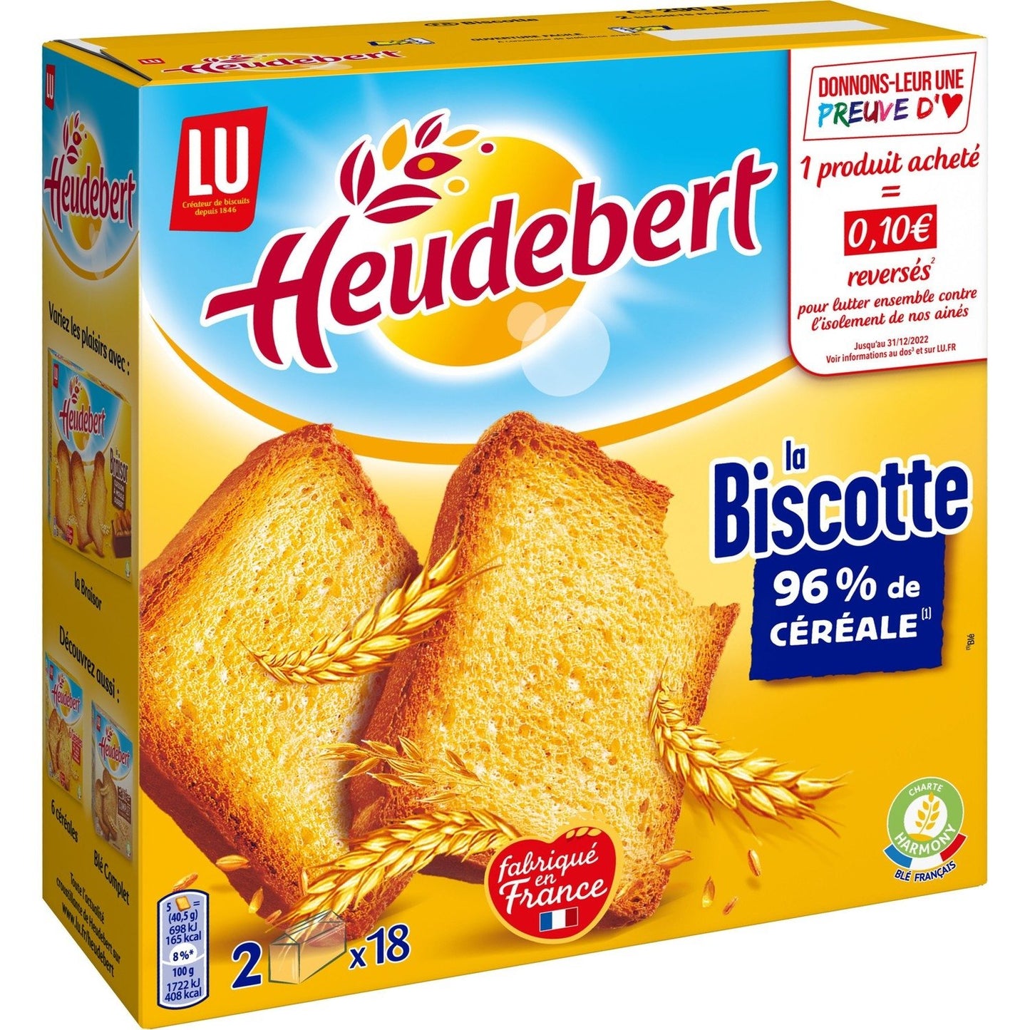 Heudebert LU 96% Getreide-Zwieback