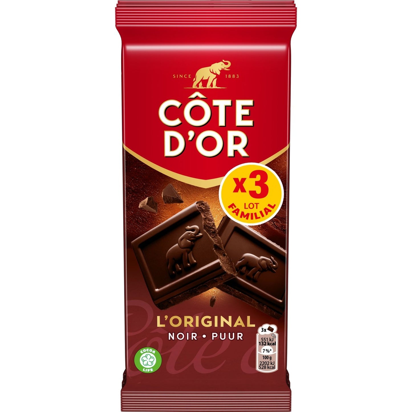 Tablette de Chocolat Noir l'Original COTE D'OR