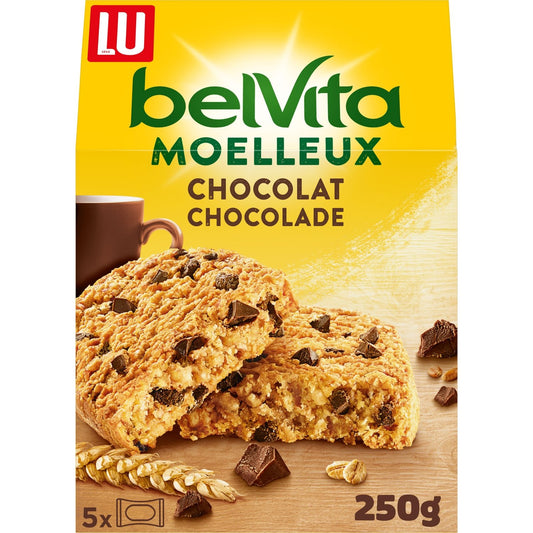 Biscuits Petit Déjeuner Moelleux aux Pépites de Chocolat Belvita LU