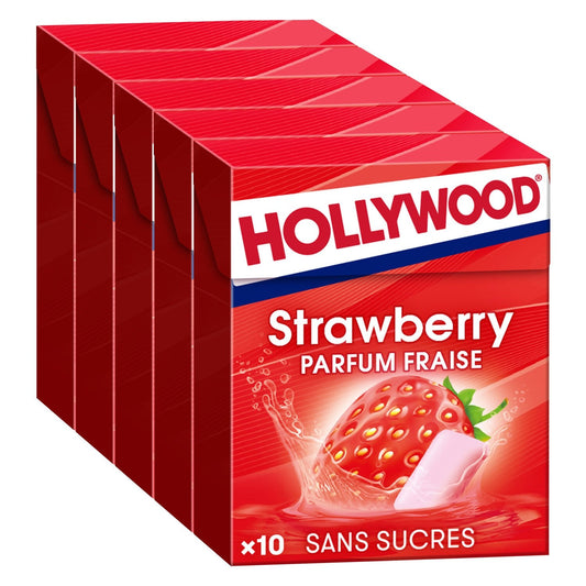 HOLLYWOOD Sugar-Free Strawberry Chewing Gum