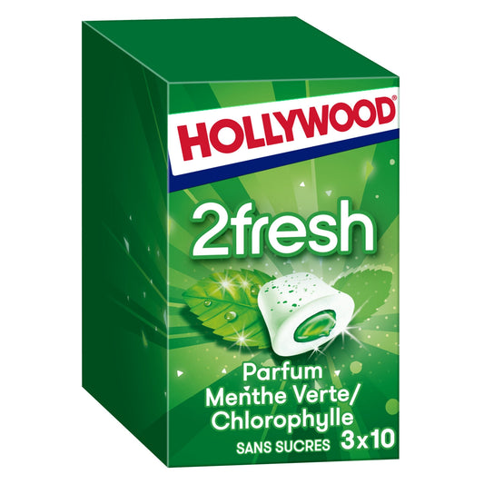 2fresh HOLLYWOOD Zuckerfreier Spearmint Kaugummi