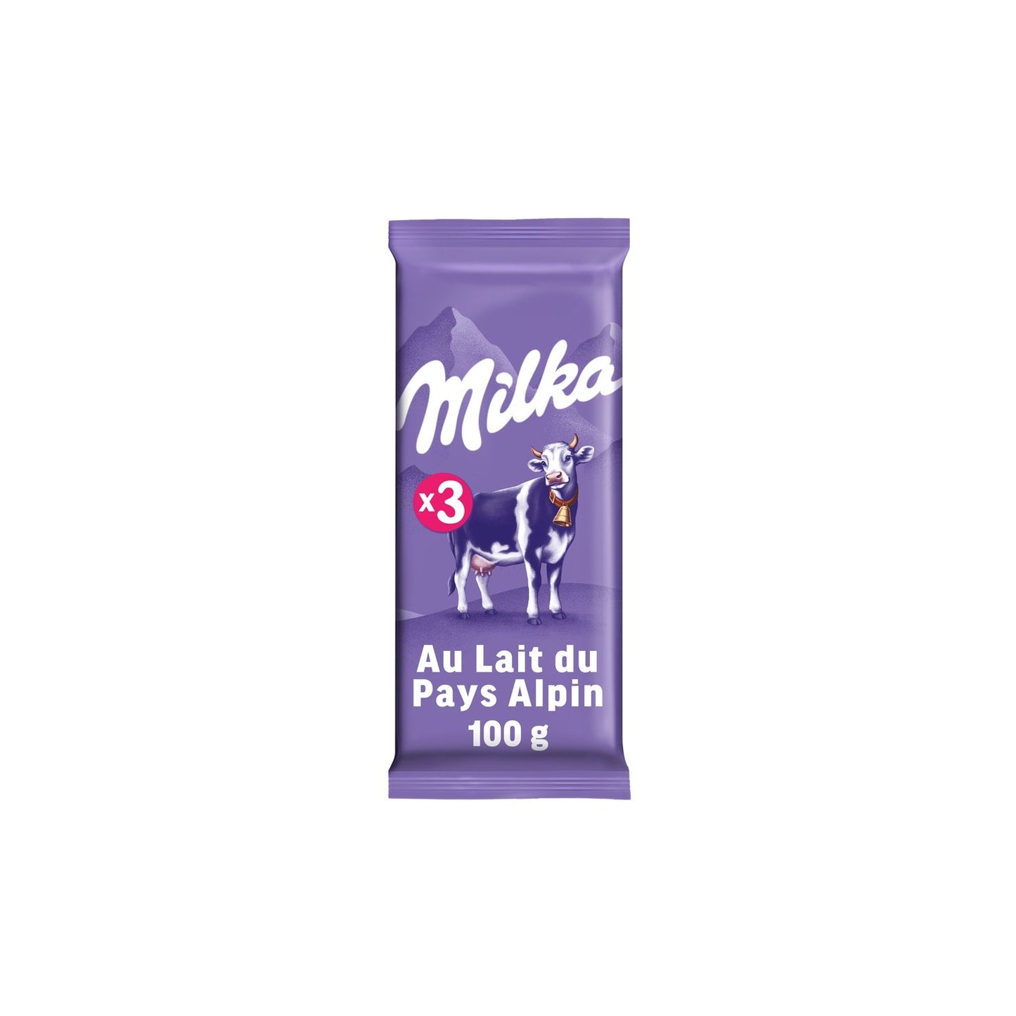 Tablette de Chocolat Lait MILKA Les 3 tablettes de 100 g