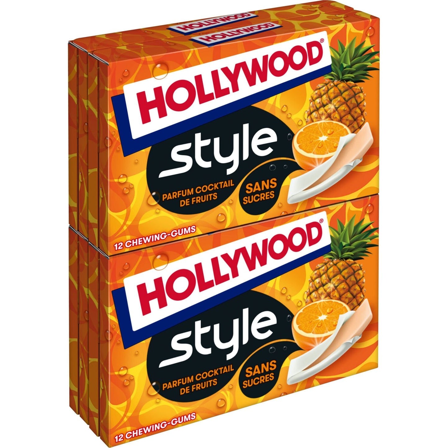 Chewing-Gum au Coktail de Fruits Sans Sucres HOLLYWOOD