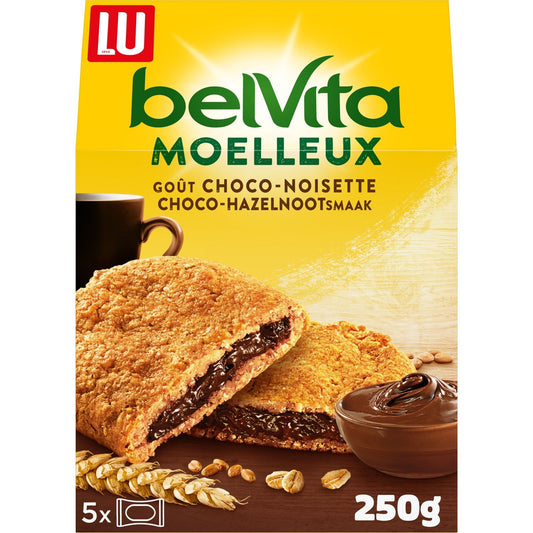 Biscuits Petit Déjeuner Moelleux Goût Choco Noisette Belvita LU