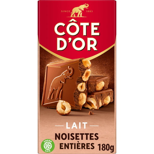 COTE D'OR Milchschokoladentafel mit ganzen Haselnüssen