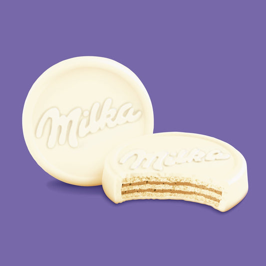 Biscuits Gaufrettes Enrobés au Chocolat Blanc Choco Wafer MILKA