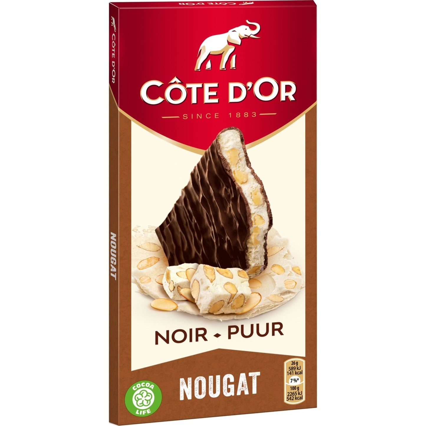 Tablette de Chocolat Noir Nougat COTE D'OR