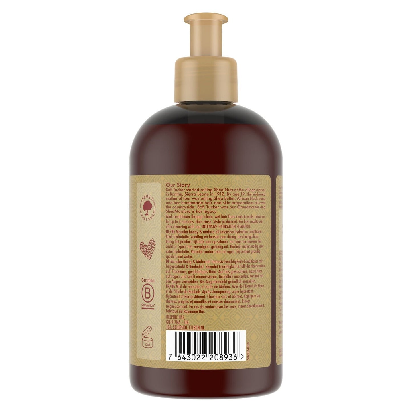 Après-Shampoing Hydratant Cheveux Secs à Très Secs Miel de Manuka et Huile de Mafura Karité SHEA MOISTURE