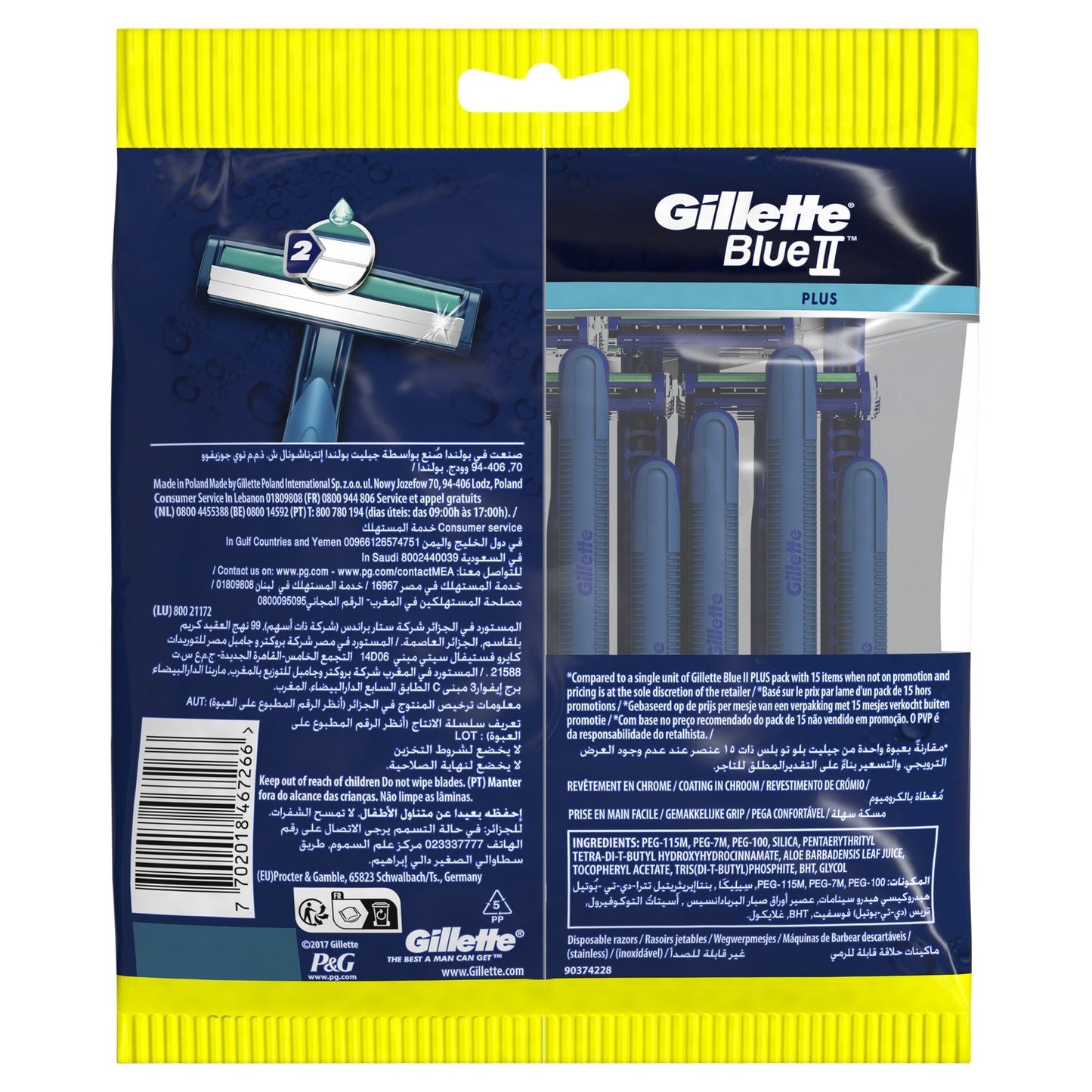 Gillette Blue II Plus Einwegrasierer für Herren