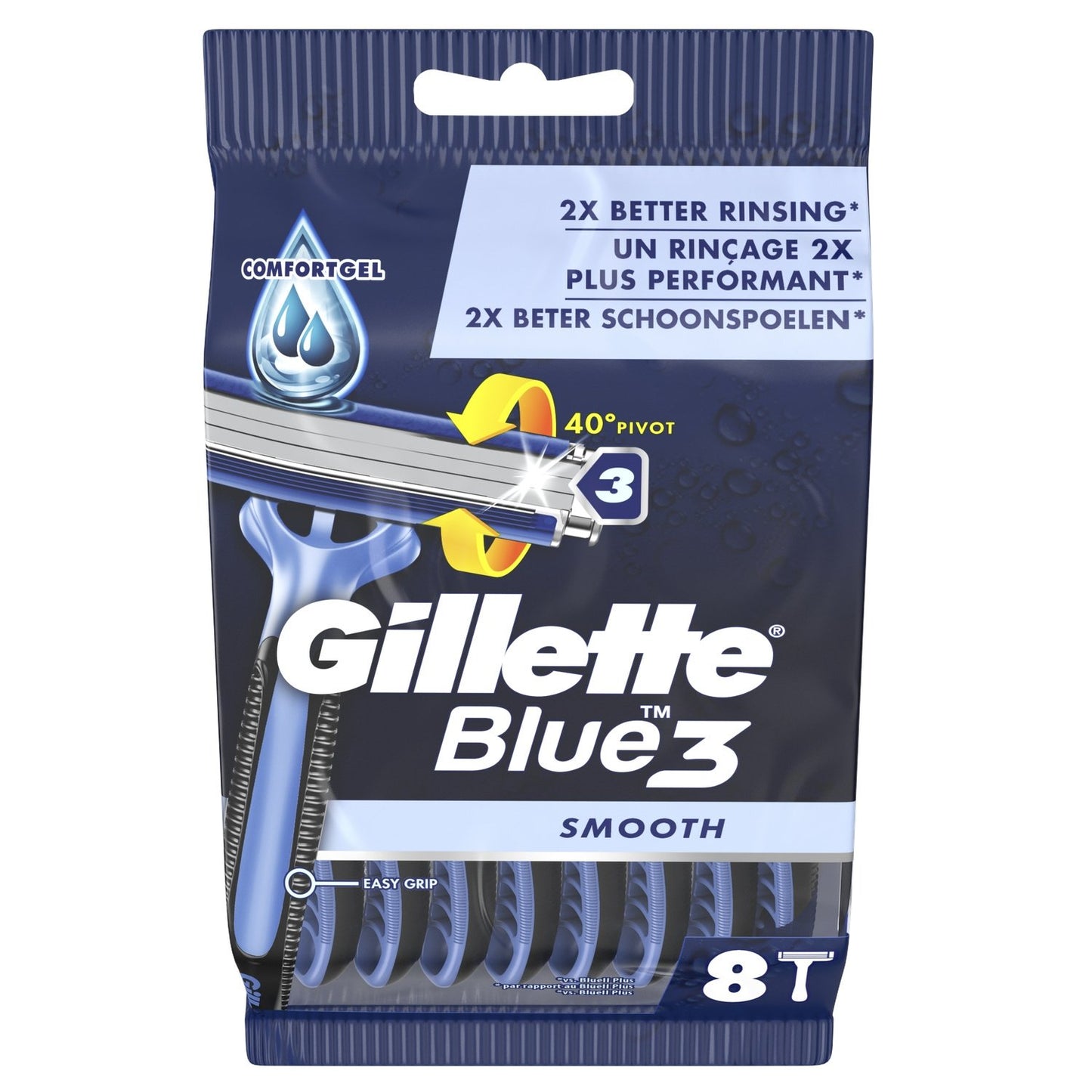 Gillette Blue 3 Smooth X8 Disposable Razor