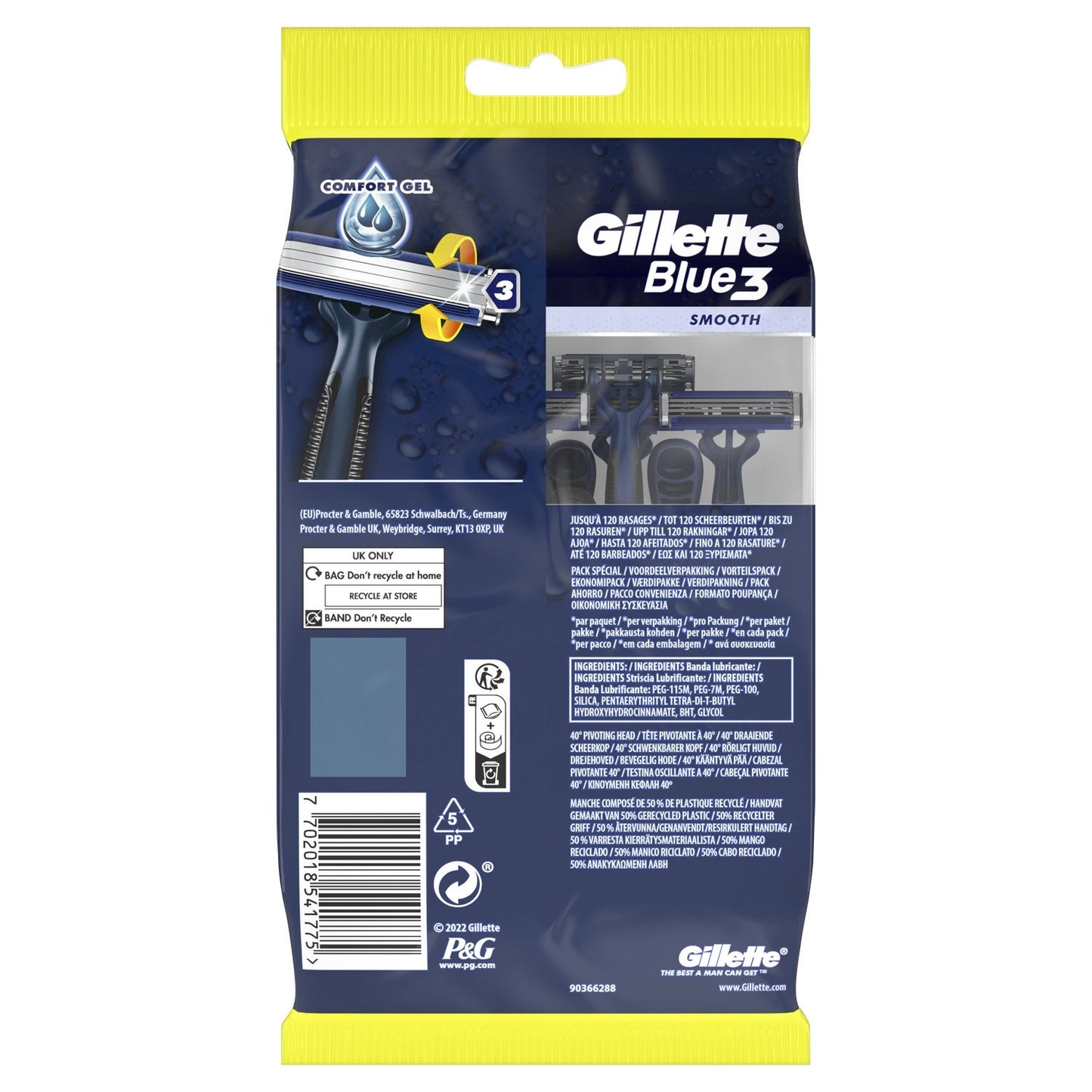 Gillette Blue 3 Smooth Einwegrasierer für Männer