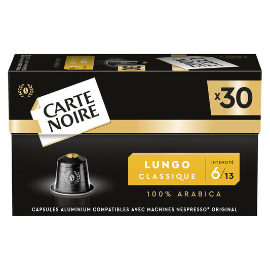 Nespresso Lungo Classic °6 kompatible Kapseln Schwarze Karte