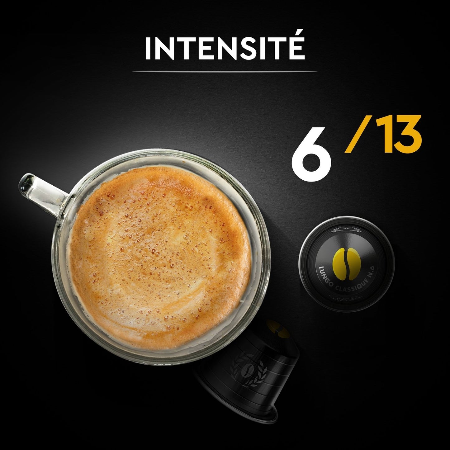 Nespresso Lungo Classic °6 Compatible Capsules Black Card