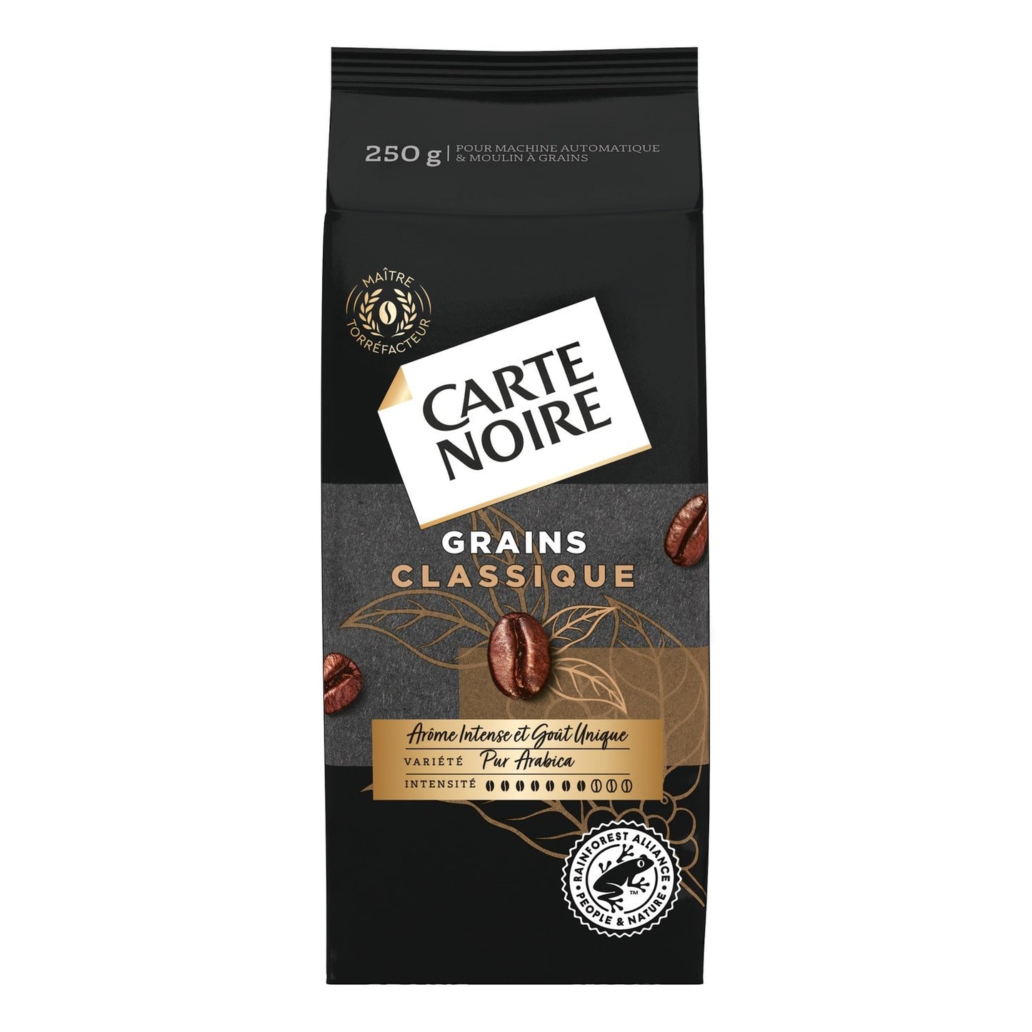 Café en Grains 100% Arabica Intensité 7 CARTE NOIRE le paquet de 250g