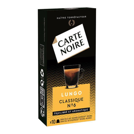 Nespresso Lungo N°8 Compatible Coffee Capsules BLACK CARD