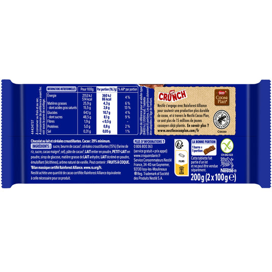 Milchschokoladenriegel und Knuspermüsli CRUNCH