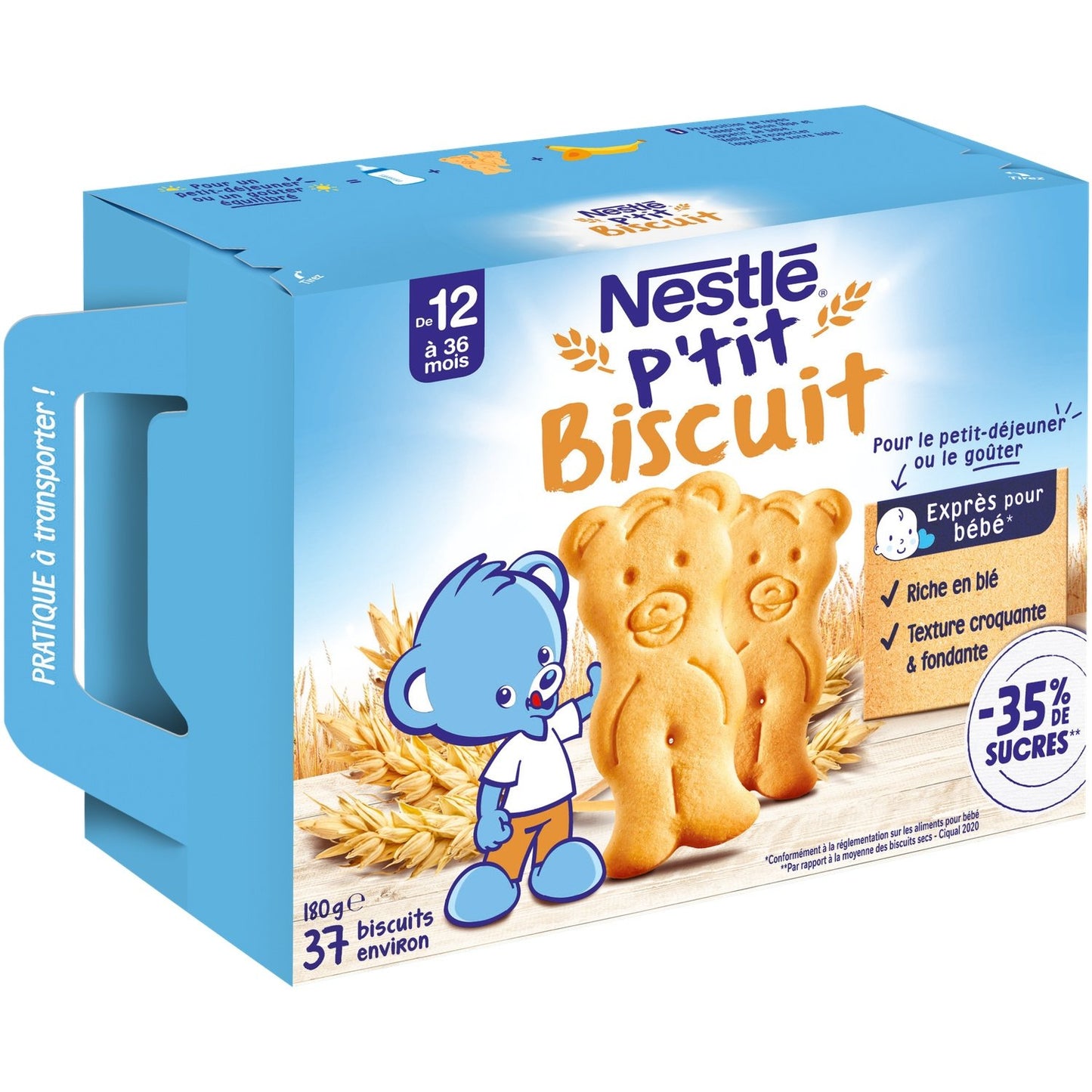 Biscuits pour Bébé Dès 12 Mois P'tit Biscuit NESTLE boite de 180g