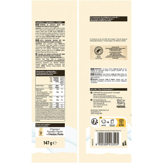 GALAK Mini-Weihnachtsfiguren aus weißer Schokolade