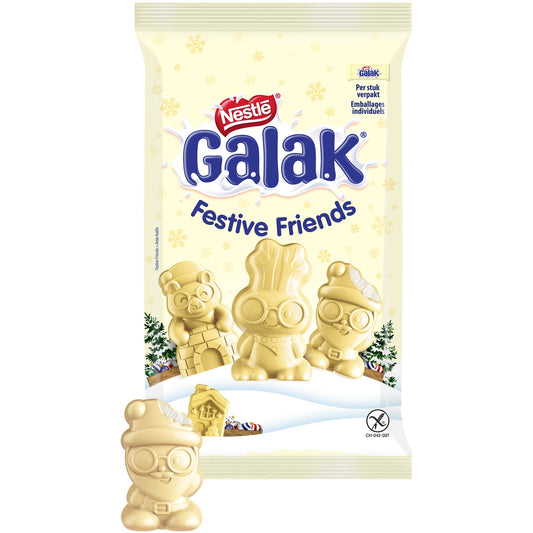 GALAK Mini-Weihnachtsfiguren aus weißer Schokolade