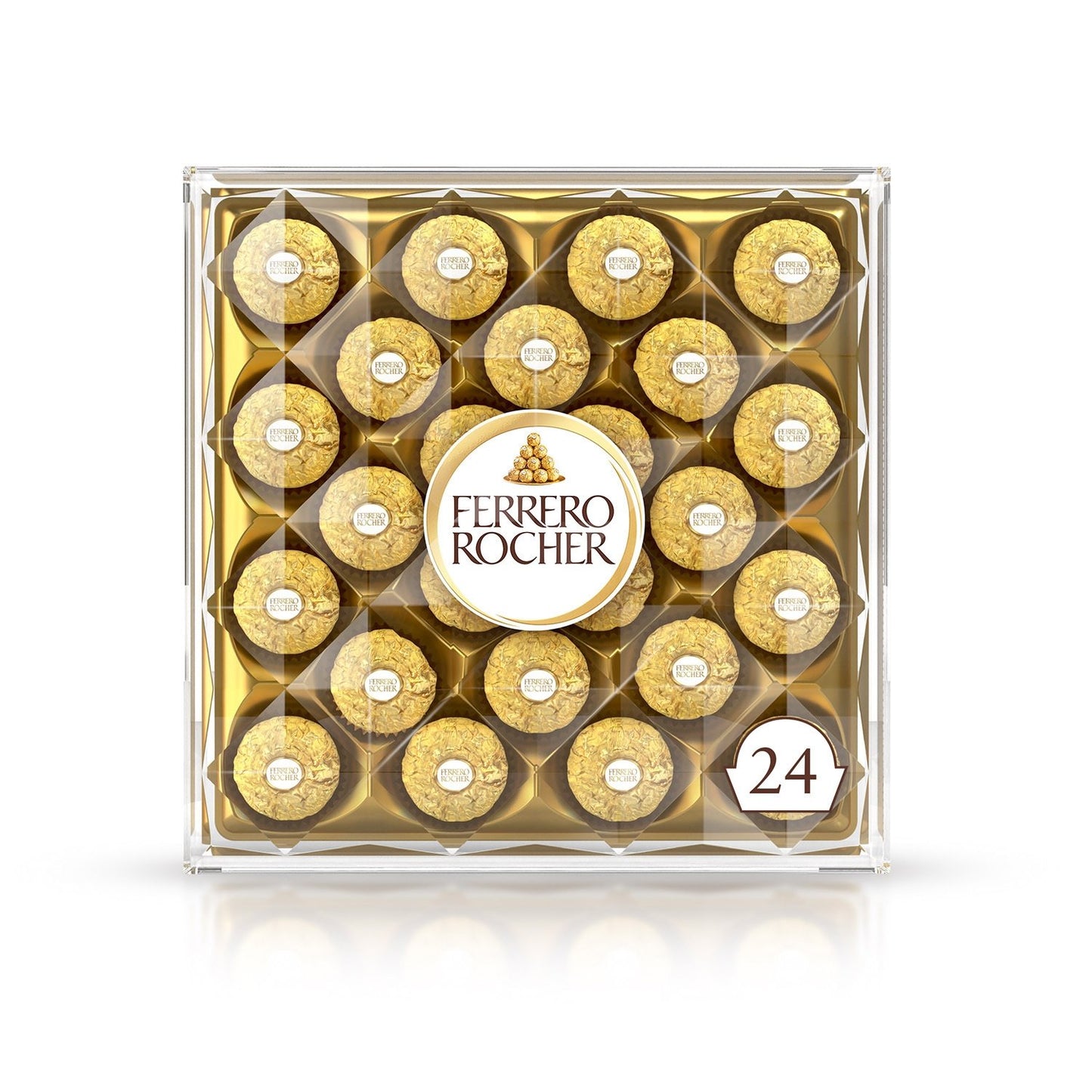 Bouchées de Chocolat Lait Noisettes et Gaufrette FERRERO ROCHER - Gamme de Noël 2025 Boîte 24 pièces - 300g