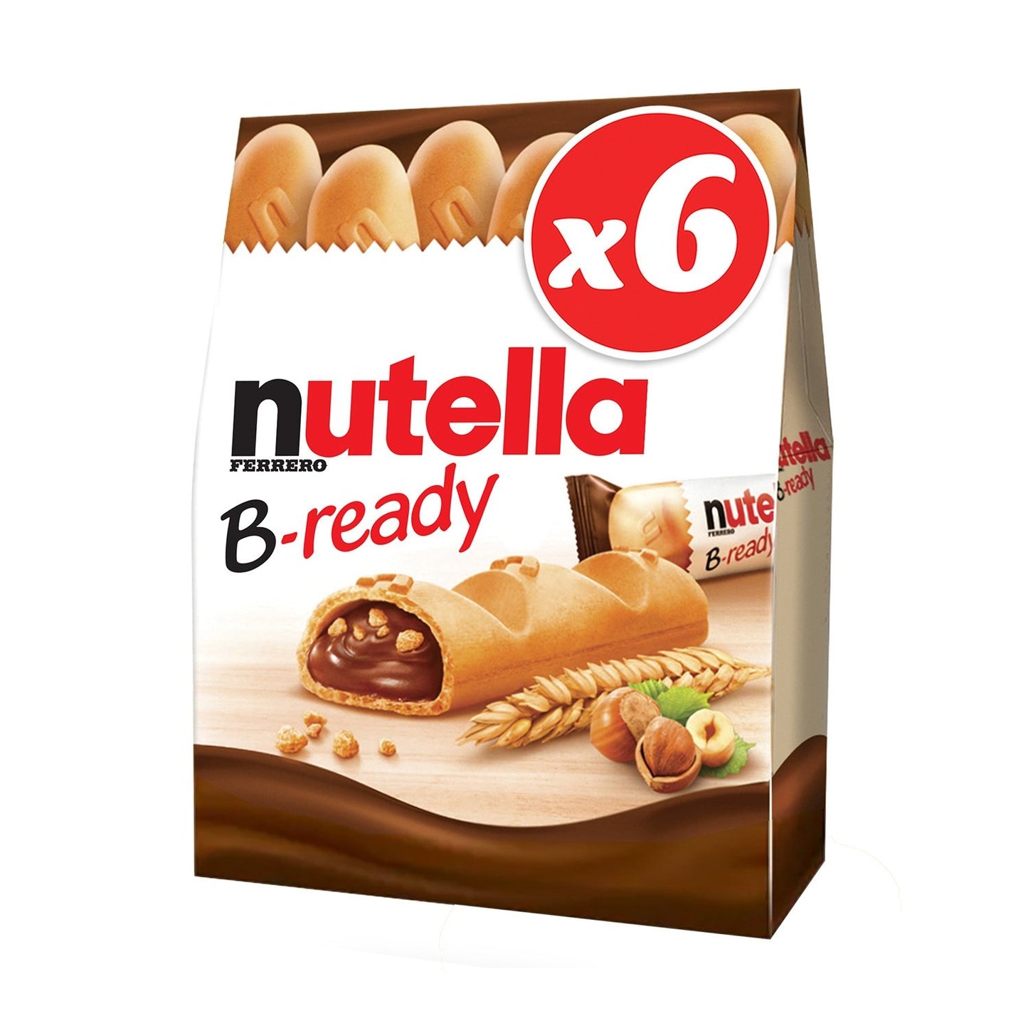 Biscuits Fourrés Noisettes et Cacao NUTELLA B-READY x6 - 132g