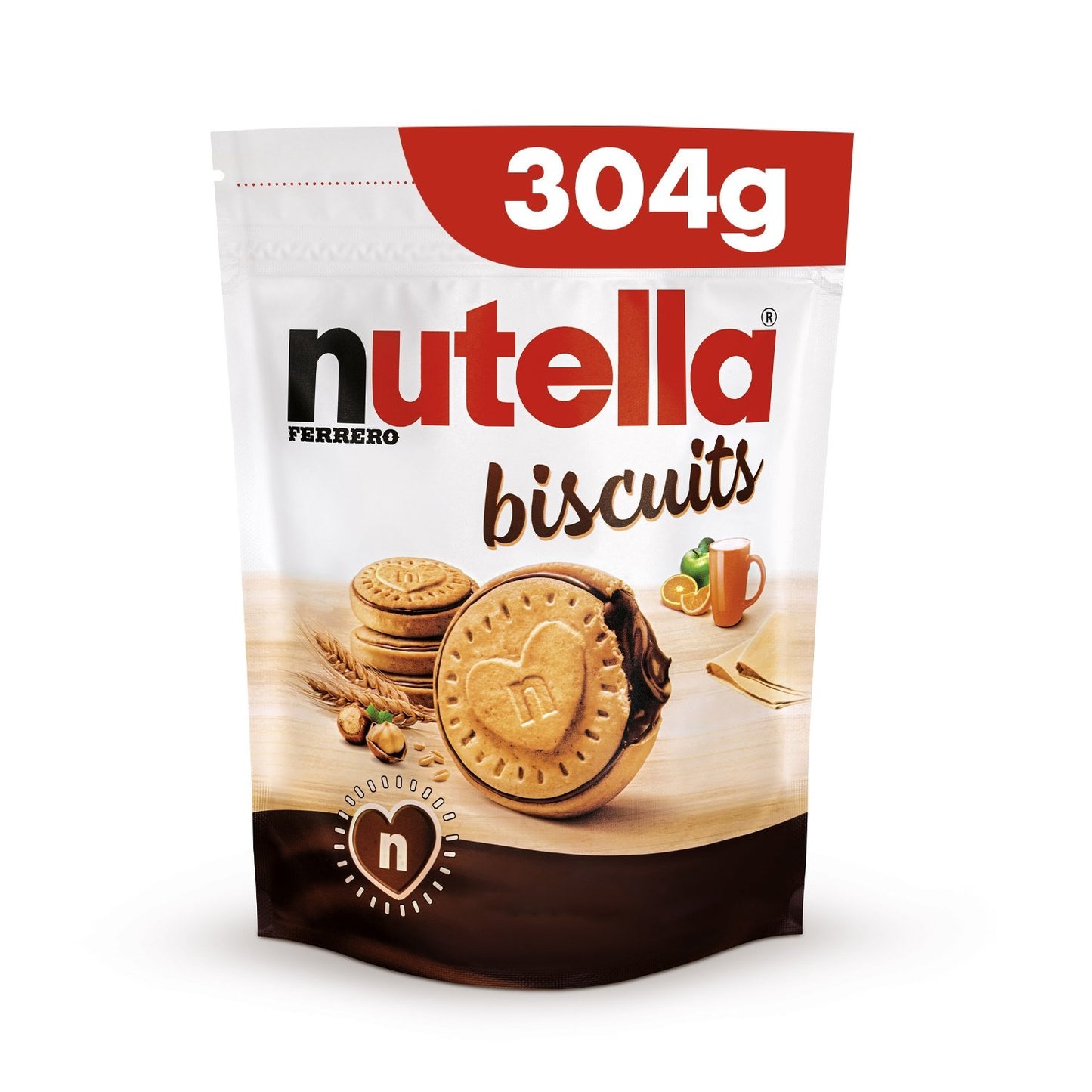 Biscuits Fourrés Noisettes et Cacao NUTELLA 22 biscuits - 304g