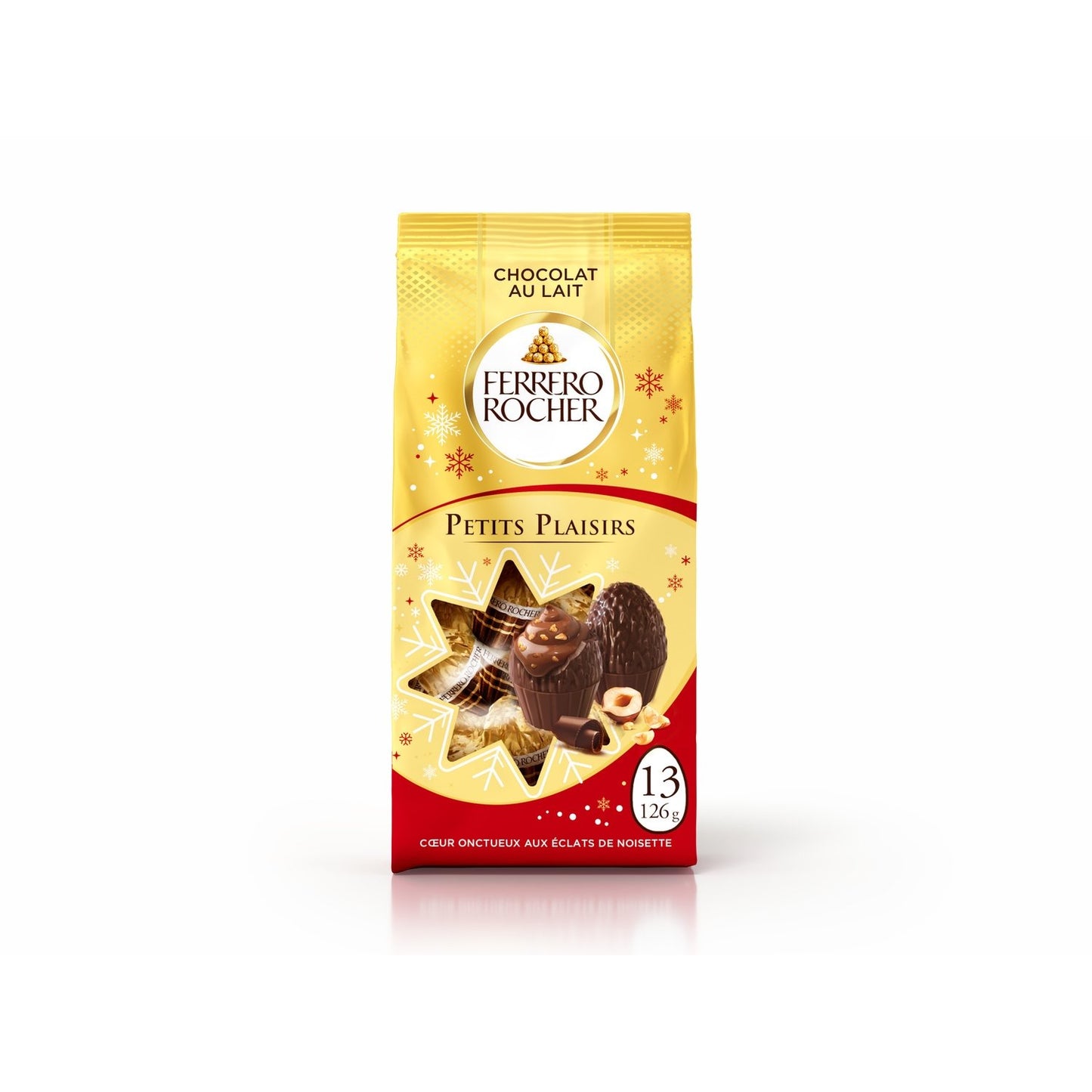 Bouchées de Chocolat Lait Noisettes Petits Plaisirs FERRERO ROCHER - Gamme de Noël 2025 Sachet - 126g