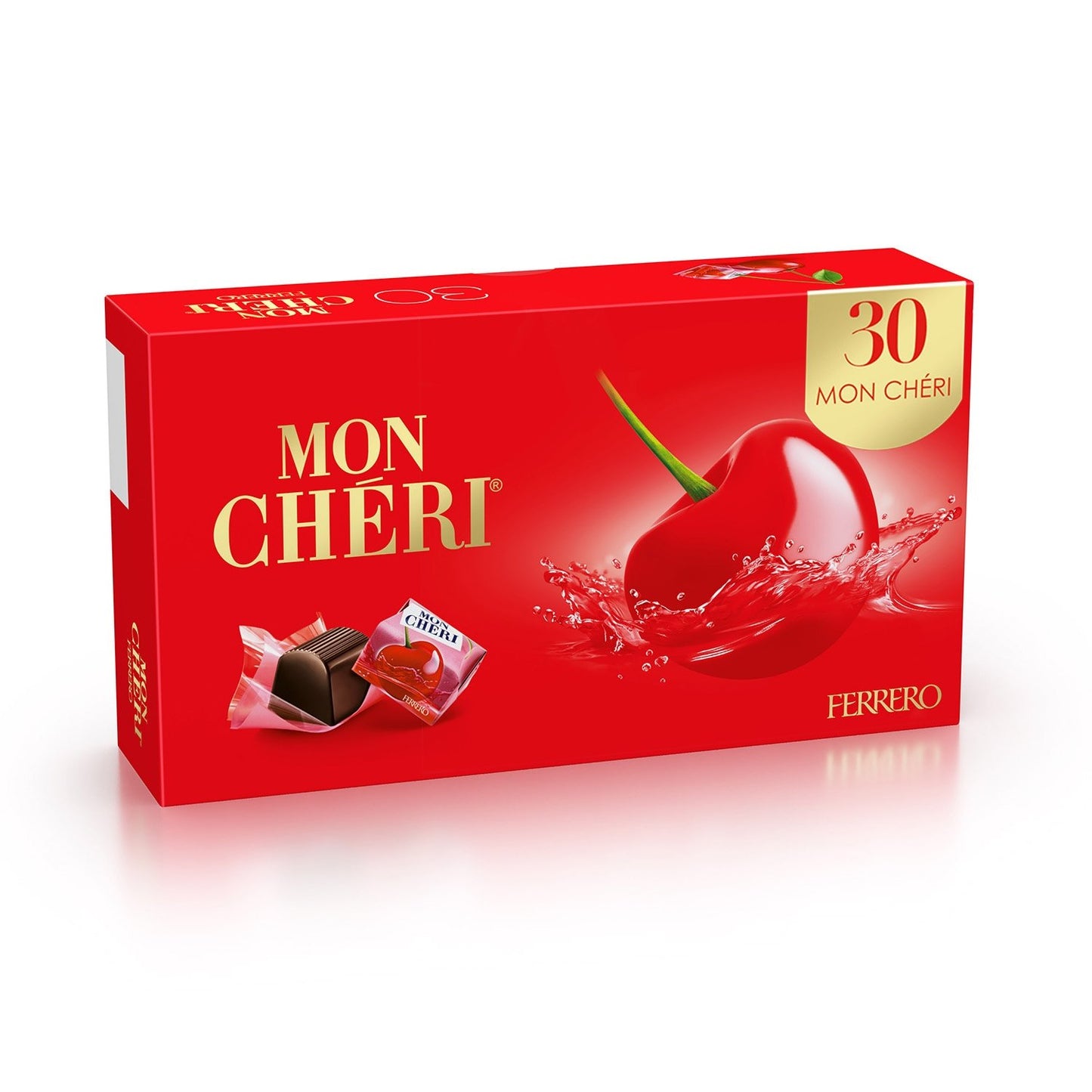 Bouchées de Chocolat Noir Liqueur Cerise MON CHERI - Gamme de Noël 2025 Boîte 30 pièces - 315g