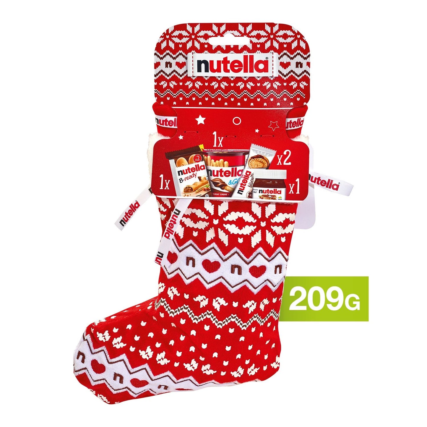 Assortiment de Chocolats Lait Chaussette NUTELLA - Gamme de Noël 2025 le lot de 209g